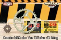 Combo NSD Yaz 42 Răng ( Đĩa tải nhôm 7075 , Nhông Rector , Sên DID 428D 124 Mắt )