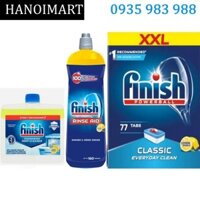 Combo Nước bóng Finish 800ml+Nước vệ sinh máy + Viên rửa bát Finish 77v - Hanoimart