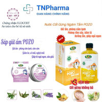 Combo nước cốt gừng ngâm tắm và sáp giữ ấm Pozo giữ ấm cho bé giảm ho sổ mũi bé ngủ ngon sâu giấc phòng rôm sảy hăm tả
