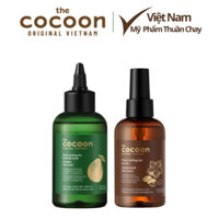 Combo nước dưỡng tóc tinh dầu bưởi pomelo Cocoon 140ml + Nước xịt dưỡng tóc sa chi COCOON 140ml Vegan