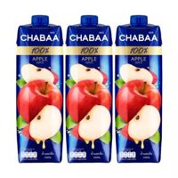 Combo nước ép táo 100% Chabaa hộp 1L (3 Hộp)