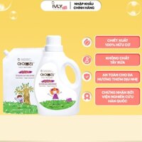 Combo nước giặt và nước xả vải hữu cơ IVLY NATURE hương hoa Tiare chai 1800ml + túi 1200ml ivly005