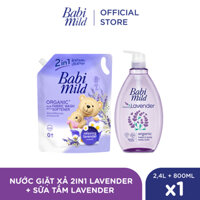 Combo Nước Giặt Xả Lavender 2.4L + Sữa tắm Lavender 800ml