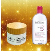 Combo Nước hoa hồng Bioderma Sensibio Tonique 500ml+Kem dưỡng trắng nâng tông A&E Cosmetics Body Cream