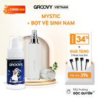 Combo Nước Hoa Nam Groovy  MYSTIC Tươi Mát Cuốn Hút 10ml+Bọt Vệ Sinh Nam