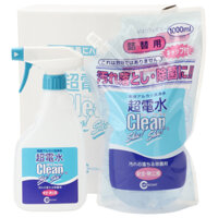 COMBO nước kiềm tẩy rửa, diệt khuẩn không mùi không hóa chất Nhật Bản Clean Shu Shu 500mL + 1000mL