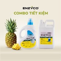 Combo Nước Lau Sàn Và Nước Giặt Sinh Học ENZYCO Enzyme Từ Dứa 1.8L Floor cleaner