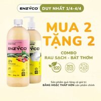 Combo Nước Ngâm Rau Củ Và Nước Rửa Chén Sinh Học ENZYCO An Toàn Không Hóa Chất Dishwashing liquid