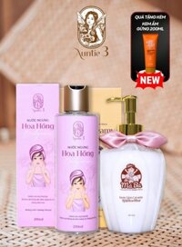 COMBO NƯỚC NGƯNG HOA HỒNG 200ml & KEM TẮM NGHỆ NANO MAMI ( TẶNG QUÀ HOT )