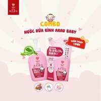 Combo nước rửa bình Arau