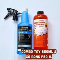 Combo Nước Rửa Xe & Rửa Sên Unitech (2 Lựa Chọn Dung Tích) – Rửa Xe Bọt Tuyết SUPER FOAM 500ml/1 Lít & Tây Đa Năng Unitech 850ml/120ml
