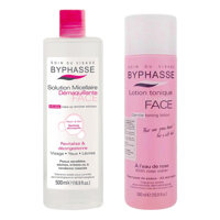 Combo Nước Tẩy Trang Byphasse Micellar Make-Up Remover Solution 500ml Nước Hoa Hồng Dưỡng Da Byphasse Face Soft Toner Lotion 500ml
