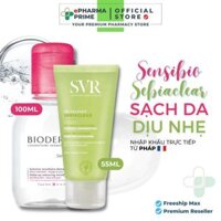 [COMBO] Nước Tẩy Trang Bioderma Sensibio H2O 100ml + Sữa Rửa Mặt SVR Sebiaclear Gel Moussant 55ml