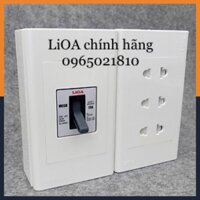 Combo ổ cắm  LiOA công tắc chống  quá tải  3ổ  +cầu dao