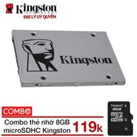 Combo Ổ cứng SSD 240GB NOW A400 Kingston + Thẻ nhớ 8GB micro SDHC Kingston class 4 - Hãng phân phối chính thức