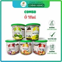 Combo Ô mai: Cóc xào, Khế xào, mứt quất, mận xào, mơ xào chua ngọt 200g -Tặng 01 muối ô mai 100g- Đồ ăn vặt Hải Phòng