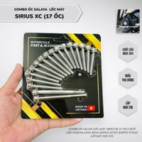 Combo Ốc lốc máy SIRIUS XC (17 ỐC) salaya 6li trụ bông inox 304 ép vỉ sẳn