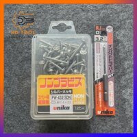 Combo ốc vít bắt tường 4mm và mũi khoan bê tông 3.2mm Unika Nhật bản và mũi khoan RJ3.2