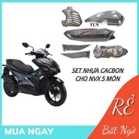 Combo Ốp 5 Món Cacbon Cho Xe Tay Ga Yamaha NVX