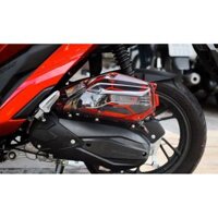 Combo Ốp lọc gió Vario 2018, PCX, Click Thái, AB, SH mode ZHI.PAT - Đen khói + Lọc gió, pô Air độ Panther Outside gắn Vario, Click, AB, SHmode đỏ