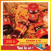 Combo Ớt Chưng Dầu⚡FREESHIP⚡ 4 vị thương hiệu Laoganma
