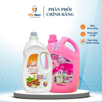 Combo Owell Tiết Kiệm: 1 Nước Giặt Xả Owell Hương Gió Xuân 3.5L + 1 Nước Lau Sàn Hương Quế 2.7L