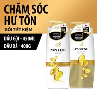 Combo Pantene Nhật Bản Dầu gội 450ml và Dầu xả 400g Chăm sóc hư tổn [bonus]