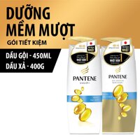 Combo Pantene Nhật Bản Dầu gội 450ml và Dầu xả 400g Suôn mượt óng ả [bonus]