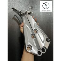 Combo Pát Gác Chân Và Gác Chân Nhôm Siêu Cứng Gắn Cho Xe Wave Dài (Wave nhỏ đời 2004) mã 02
