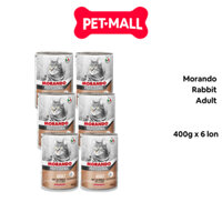 Combo Pate mèo Morando Rabbit Adult 400g - 6 lon - Thịt Thỏ Petmall