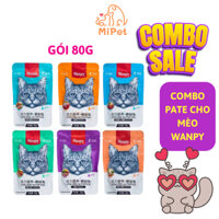 Combo Pate Mèo Wanpy 80g Cho Mèo Con, Mèo Trưởng thành