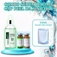 Combo Peel Da & Phục Hồi Serum Rau Má Centella Và Cặp Tảo Peel Da Sinh Học Tặng 50g Mặt Nạ Dẻo