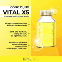 Combo peel mini 30g vàSerum Vital X5 Multi White 20ml LEPEAU - Hỗ Trợ Giảm Thâm, Kích Trắng Và Làm Đều Màu Da