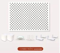 COMBO PEGBOARD BÀN LÀM VIỆC 50x70 (ngang -  trắng)