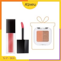 Combo Phấn Mắt Nhũ Mịn & Son Kem Lì Mượt A'PIEU COLOR LIP STAIN MATTE FLUID RD04 JUMP OVER