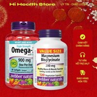 Combo Phát Tài Phát Lộc  :Dầu cá Webber triple strength 80 coq10 / 120/ 200 viên + Magie Webber 120 viên