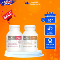 Combo phát triển chiều cao và tăng sức đề kháng cho bé của Bio island Kẽm Zinc và Canxi sữa của Úc