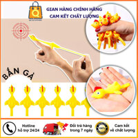 COMBO Phi Đội Gà Bay Đồ Chơi Gà Bắn Tường Vui Vẻ Gà Dính Tường Gà Cao Su - QueenStore