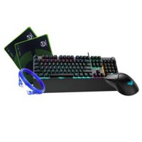 COMBO Phím AULA F2058 RED SWITCH, Chuột AULA S13, BÀN DI FUHLEN, DÂY MẠNG 5M