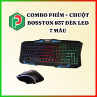 Combo Phím + Chuột Bosston 837 Đèn Led 7 Màu
