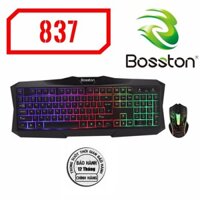 Combo Phím + Chuột Bosston 837 Đèn Led 7 Màu