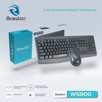 Combo Phím Chuột Không Dây Bosston WS800 Hỗ Trợ Win 7-8-10-Mac OS X10.8 Later