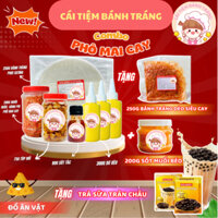 Combo phô mai cay Bánh Tráng Phơi Sương & Muối Tôm Hành Phi Phô Mai Cay + Bơ Béo + Tóp Mỡ + Sốt tắc
