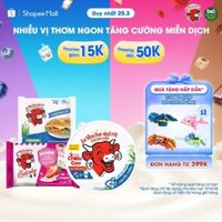 Combo Phô mai con bò cười 16 miếng 224G + PM vuông Belcube ngọt vị Dâu 15C + PM Lát Con Bò Cười Sandwich 200G