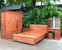 Combo phòng ngủ gỗ Xoan Đào Lào - Mẫu lá sách zz