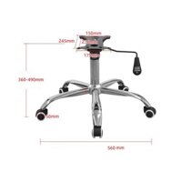 Combo phụ kiện ghế xoay [Bánh xe ghế, chân ghế, piston/ben hơi ghế, bệ đỡ]