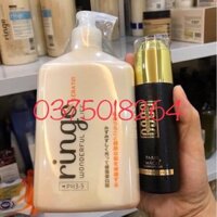 Combo phục hồi tóc keratin ringo 550ml và tinh dầu coco 60ml