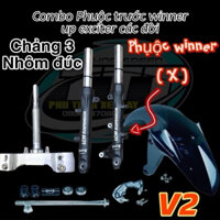 Combo phuộc LCM Winner x 150 úp lên Exciter 150 Size 32mm( Đặc biệt có ABS).