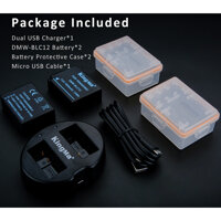 Combo pin sạc Kingma cho Panasonic DMW-BLC12, Hàng chính hãng - Combo 3 2 Pin 1 sạc đôi