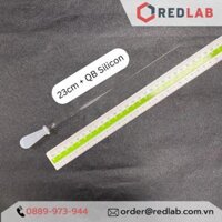 Combo Pipet Paster Thủy Tinh 15cm 23cm và Quả bóp Cao su  Silicon đi kèm - 23cm,Cao su đỏ